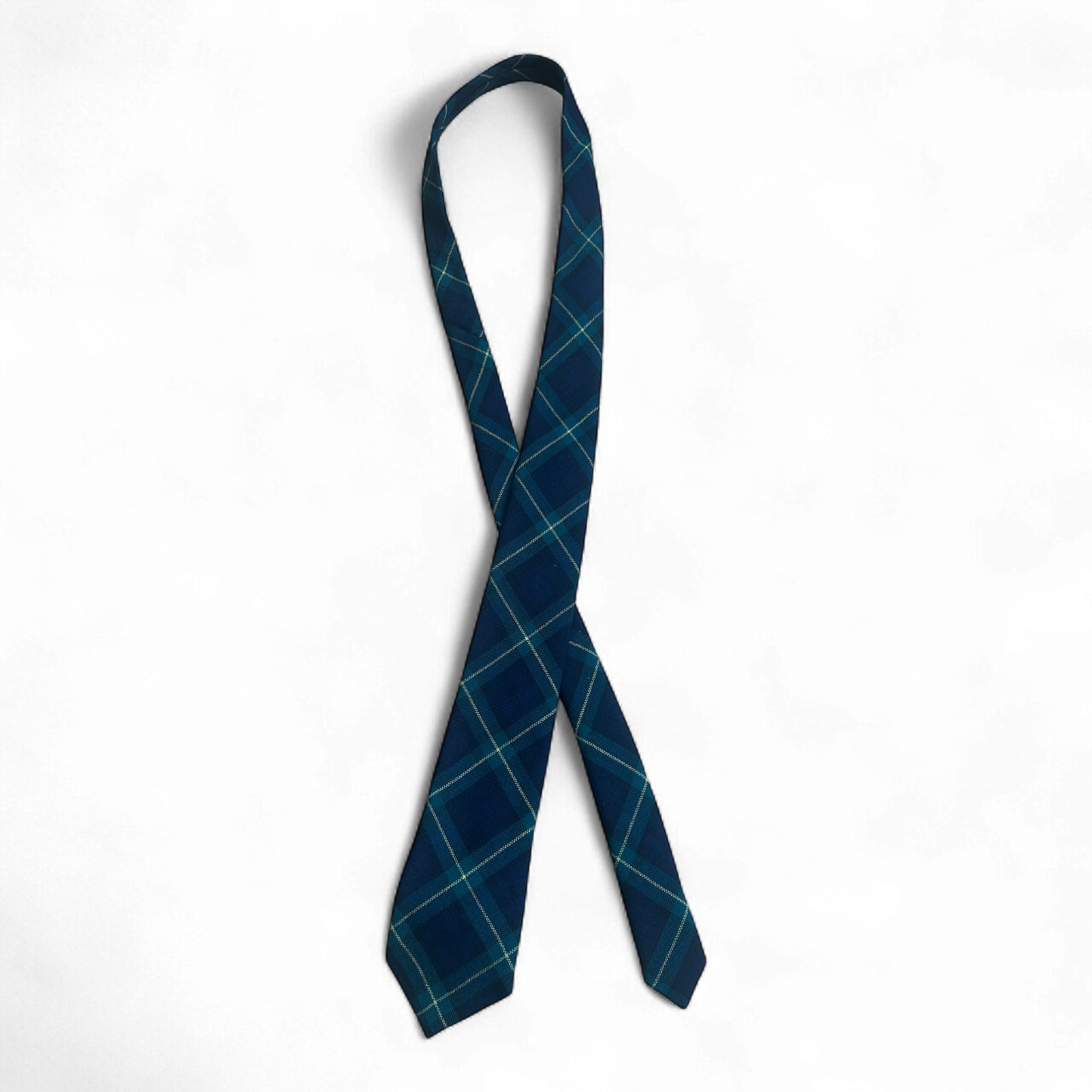 💚 Wollkrawatte Argyle blau-grün – 100 % Wolle & Stil