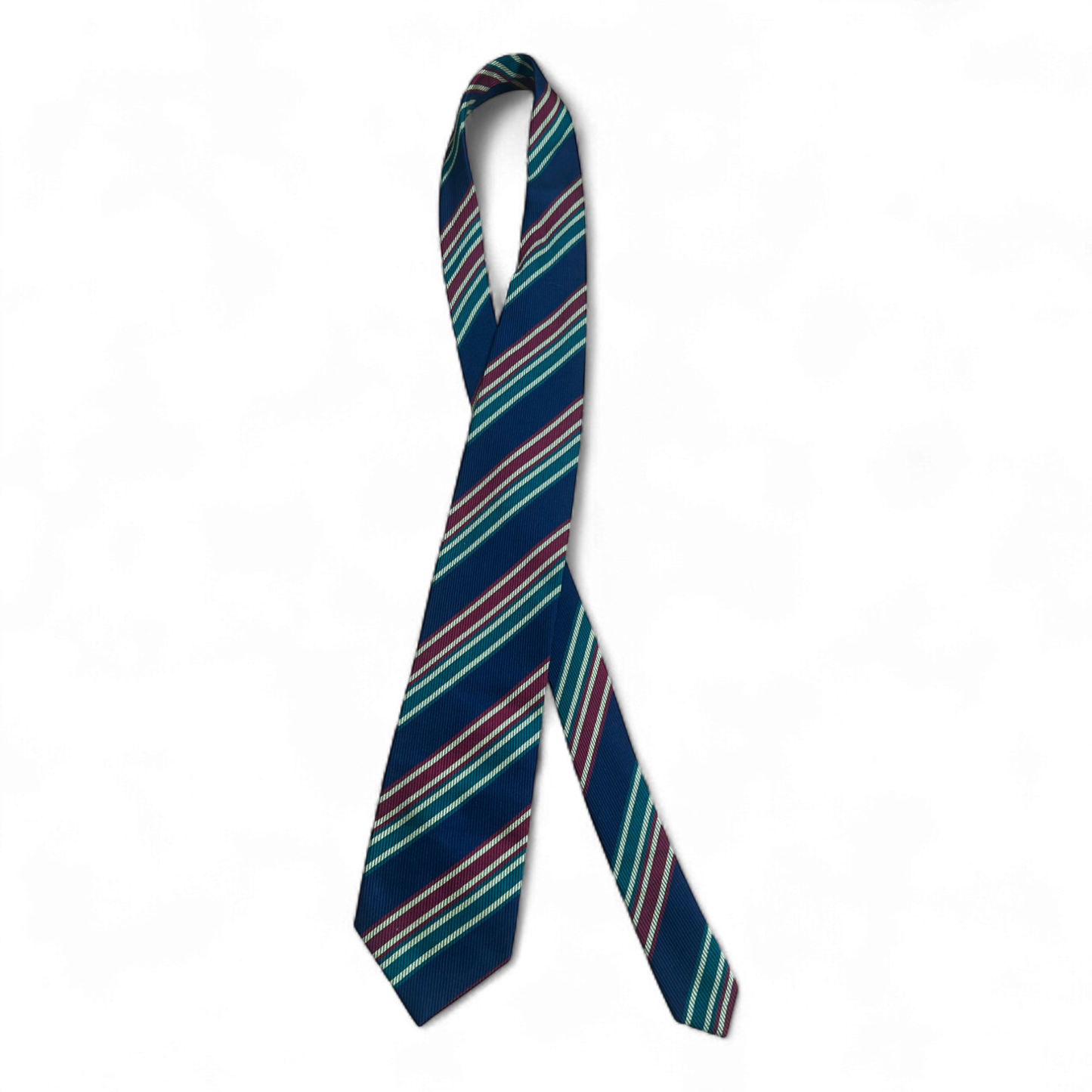 💙 Italo Ferretti Seidenkrawatte blau-gestreift – Elegant