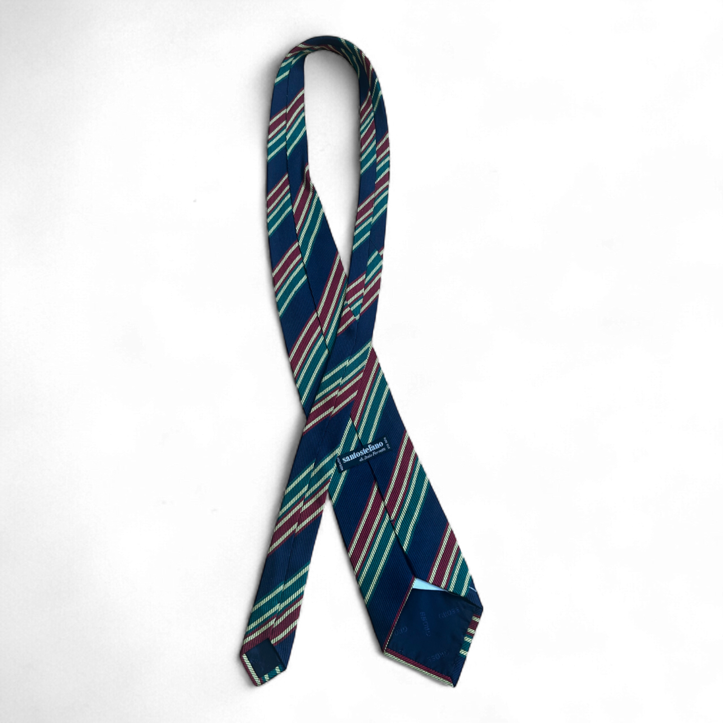 💙 Italo Ferretti Seidenkrawatte blau-gestreift – Elegant