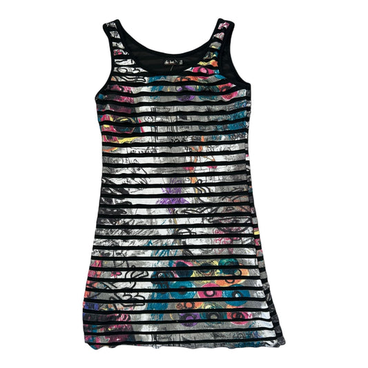 Chick Booti Kleid Damen Dress Damenkleid Gr. 36 Print Cut Out Stretch Sommerkleid