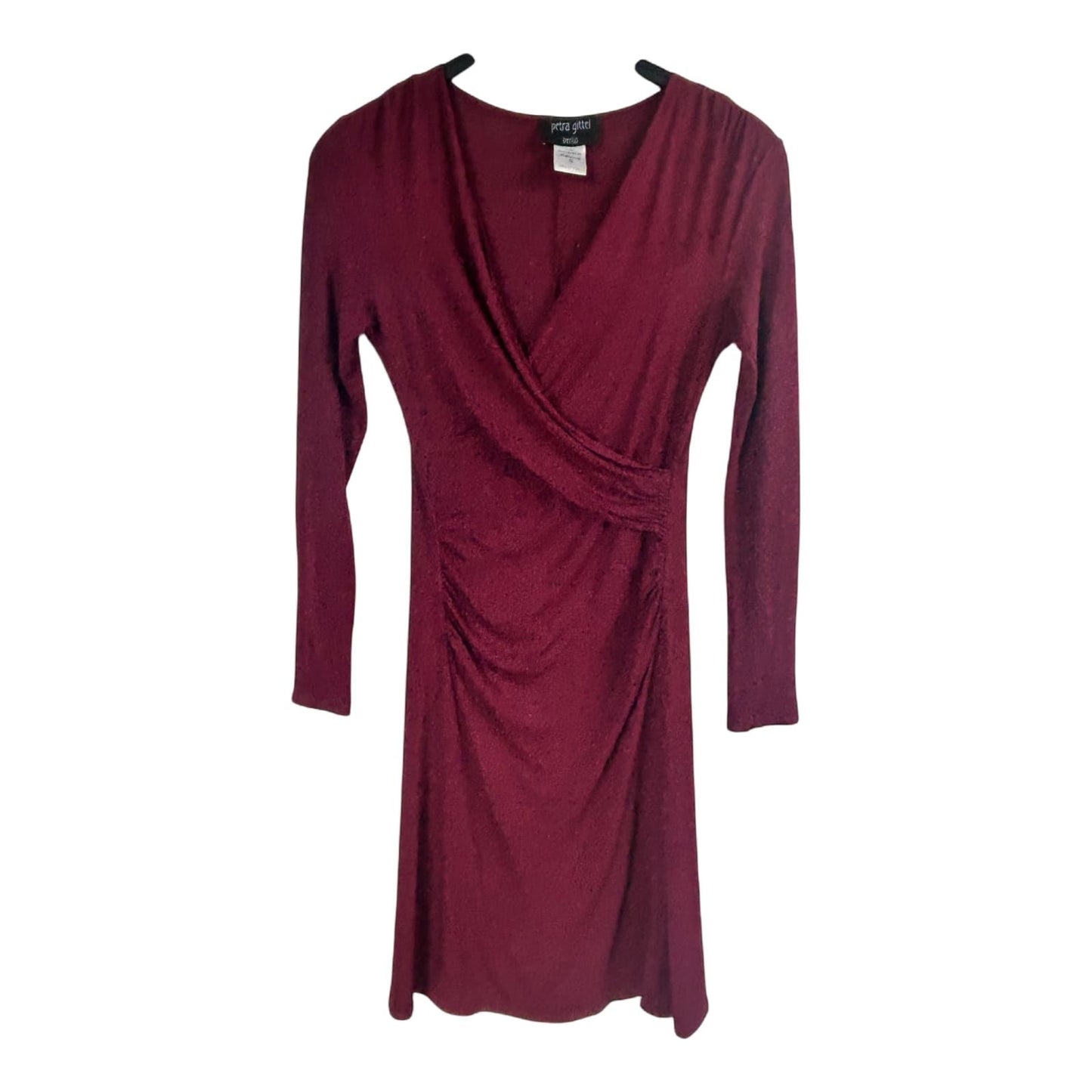 Petra Gittel Kleid Damen Dress Damenkleid Gr. S Bordeaux Elegant Made in Berlin