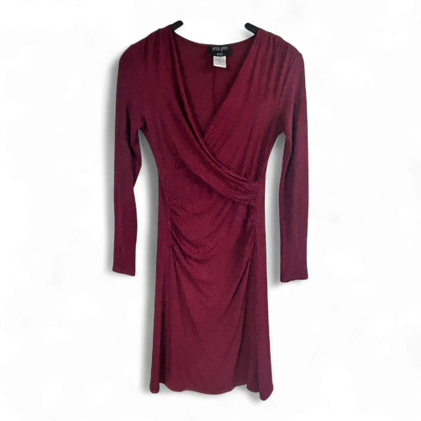 Petra Gittel Kleid Damen Dress Damenkleid Gr. S Bordeaux Elegant Made in Berlin