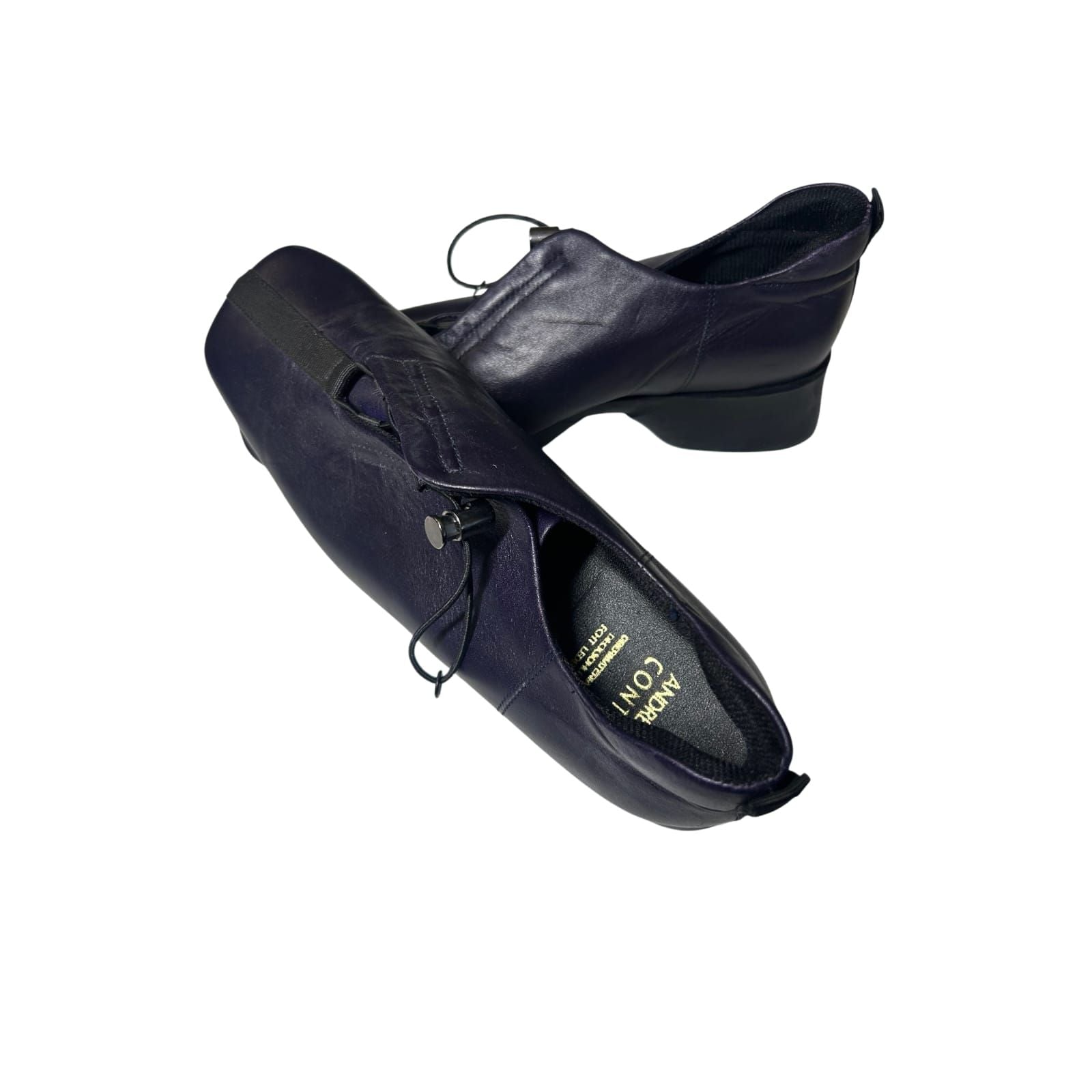 Andrea Conti Damen Halbschuhe Leder Violett Elegant Freizeit Business Gr 40