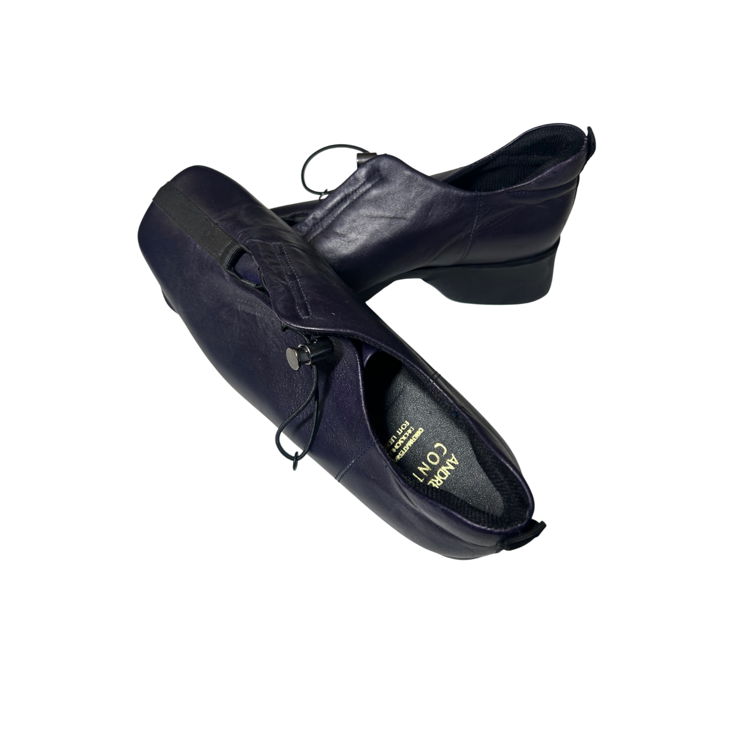 Andrea Conti Damen Halbschuhe Leder Violett Elegant Freizeit Business Gr 40