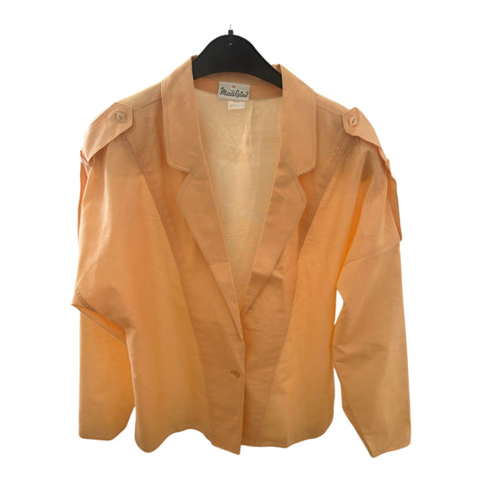 Madeleine Jacke 38 Orange – Vintage 80er – Baumwolle Leinen – Elegant Retro