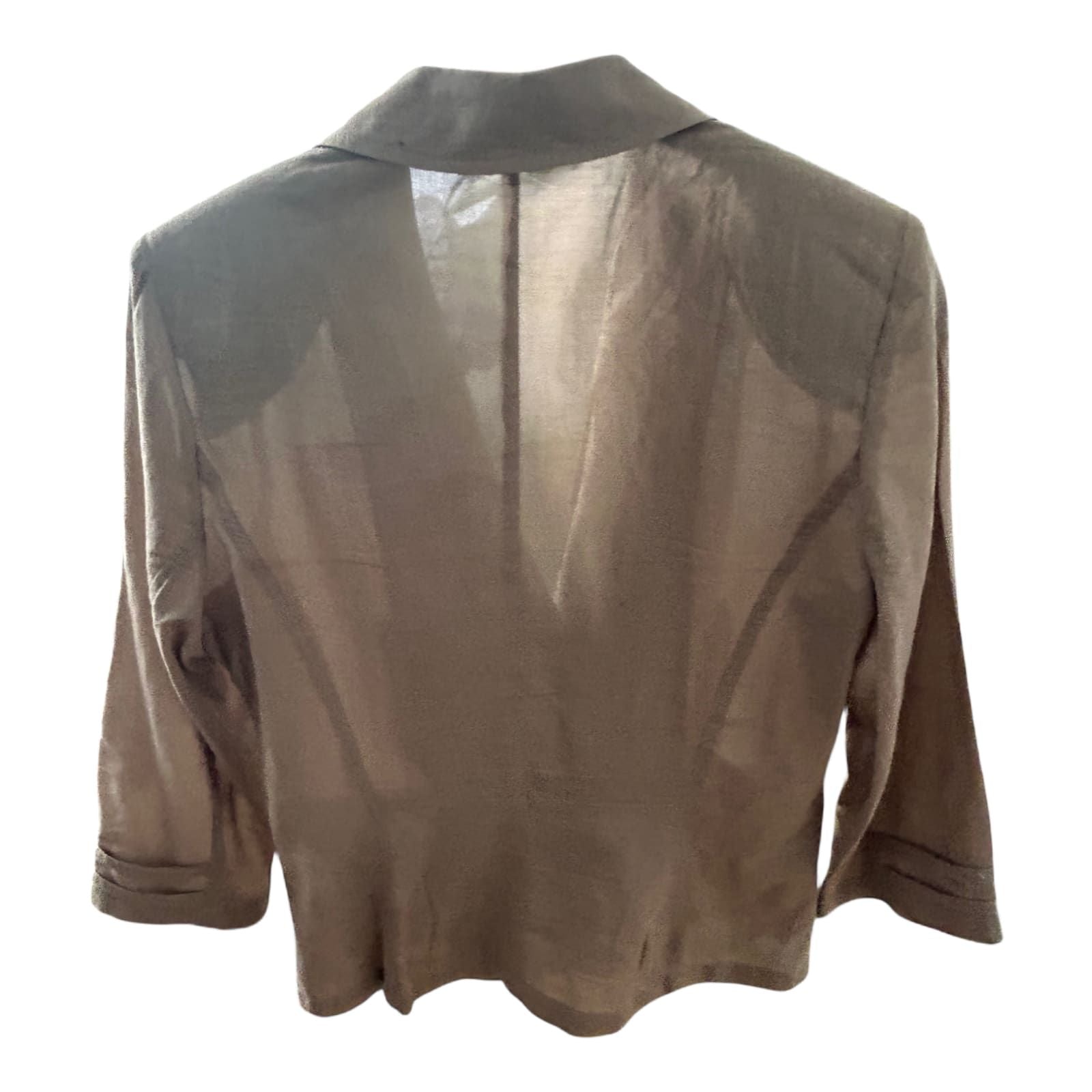 Steilmann Blazer Damen 34 Braun Baumwolle Kurz Elegant Schulterpolster
