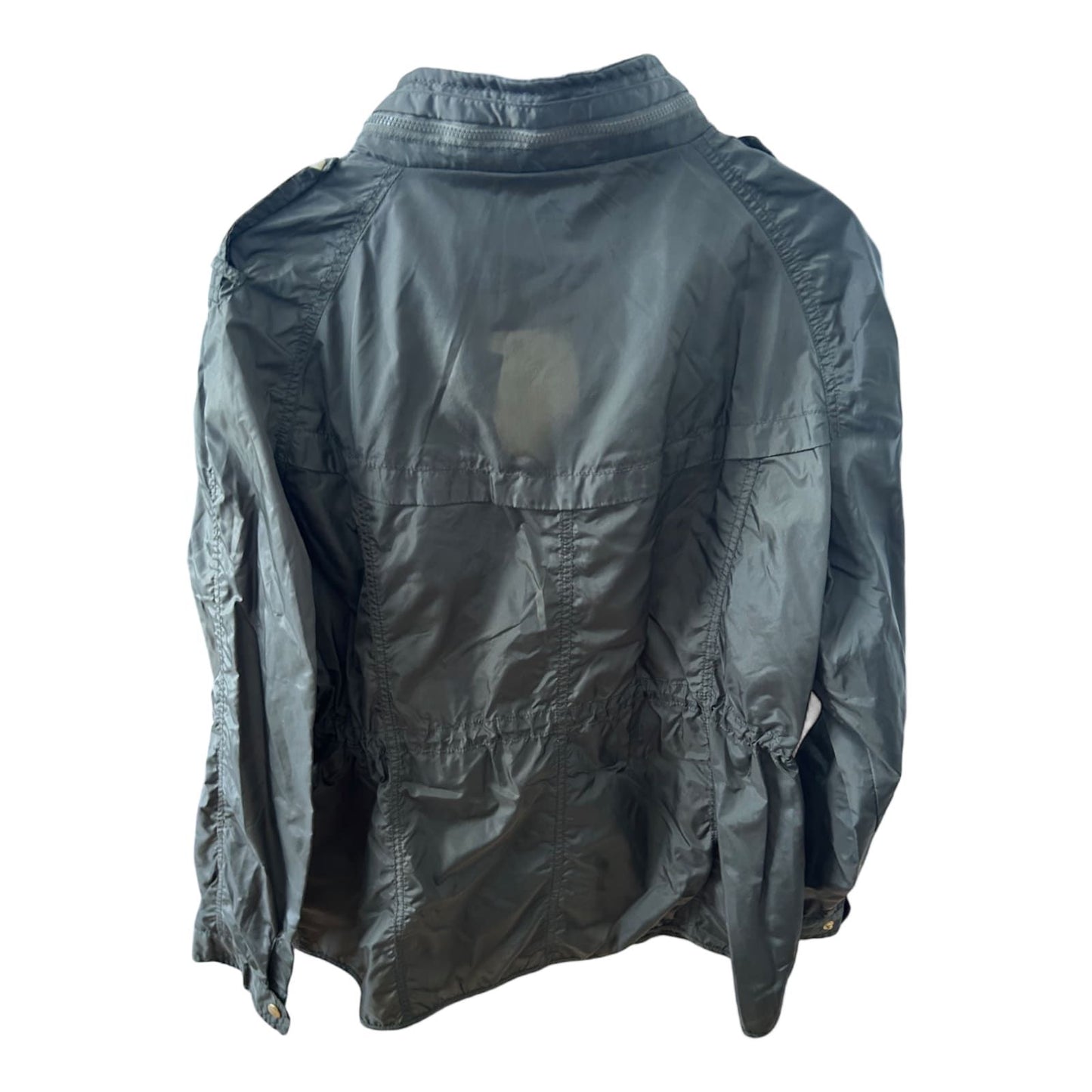 Denim Co Damenjacke 46 Khaki 100 % Nylon Tailliert Tunnelzug Golddetails