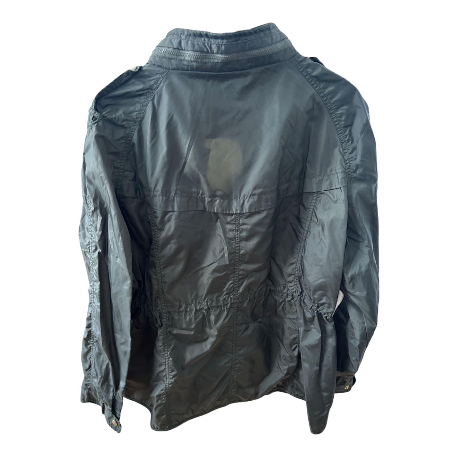 Denim Co Damenjacke 46 Khaki 100 % Nylon Tailliert Tunnelzug Golddetails
