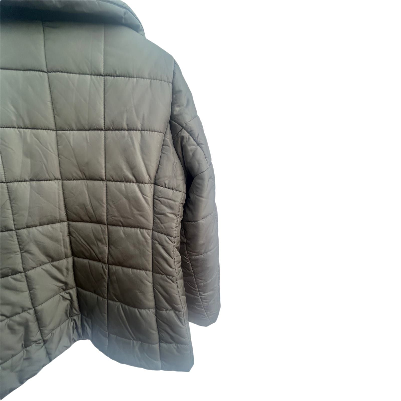 H&M Steppjacke Damen Größe L Oliv Leichte Winterjacke Warm Gesteppt