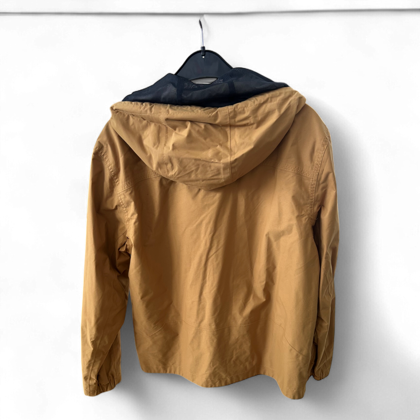 Timberland Herrenjacke M Braun Waterproof 100 % Nylon Outdoor Kapuze Logo