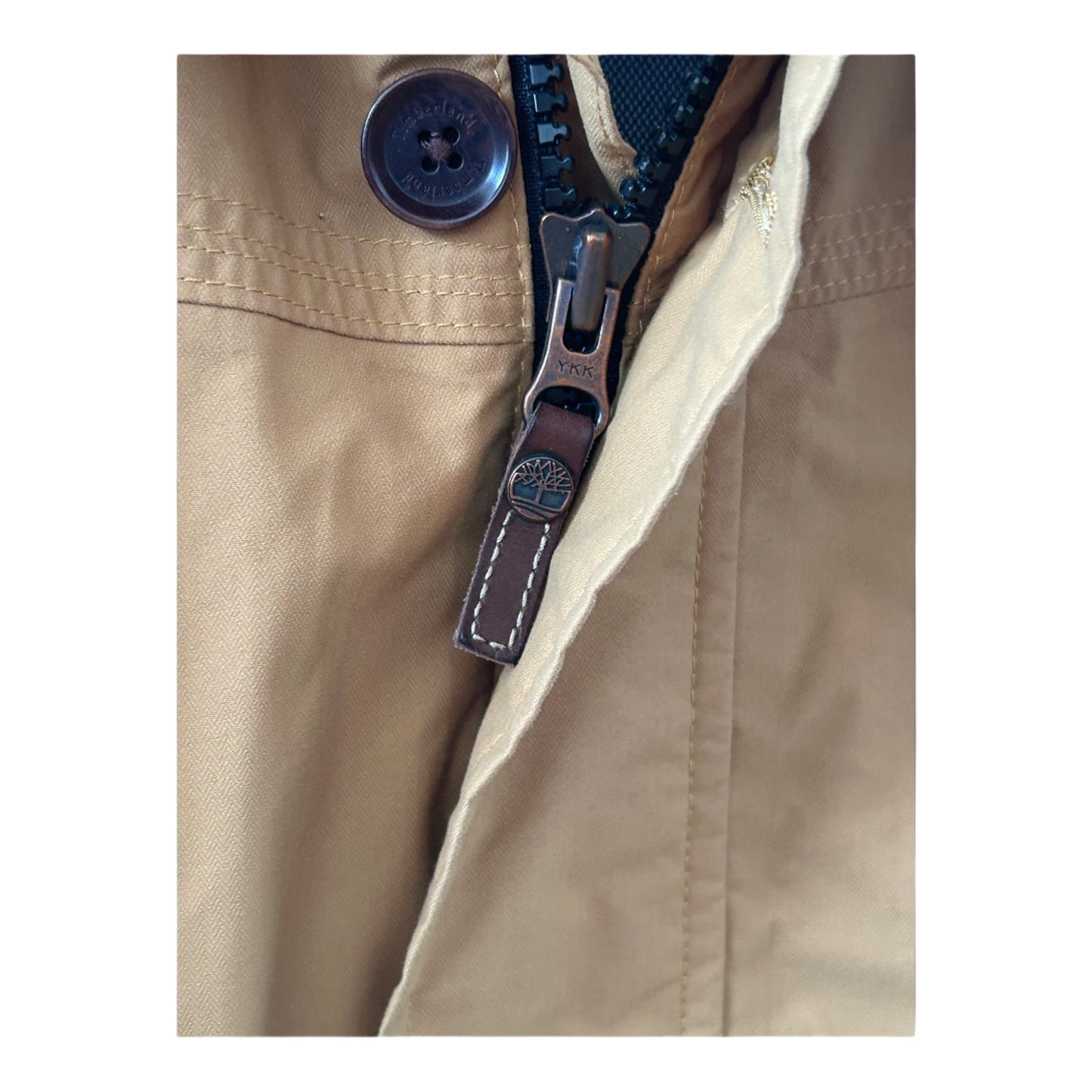 Timberland Herrenjacke M Braun Waterproof 100 % Nylon Outdoor Kapuze Logo