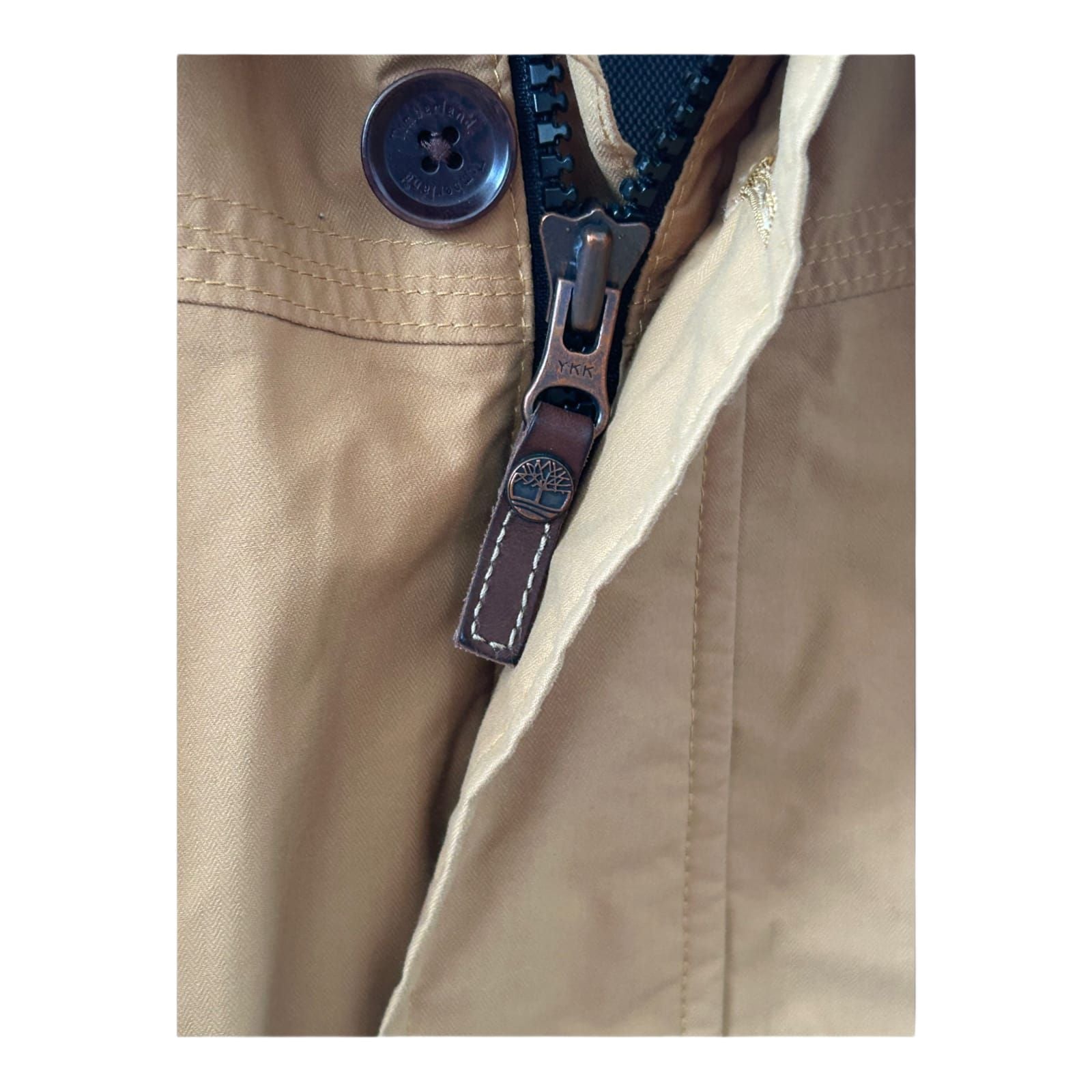 Timberland Herrenjacke M Braun Waterproof 100 % Nylon Outdoor Kapuze Logo