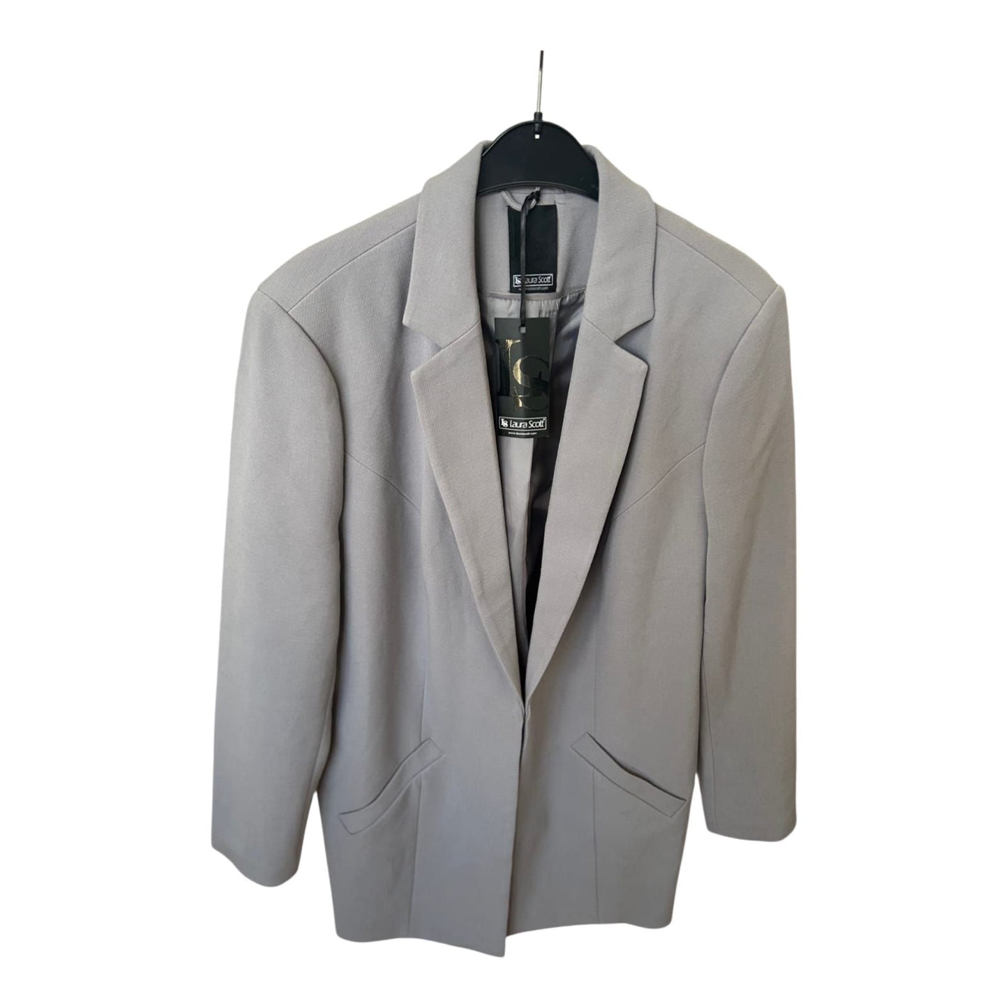 Laura Scott Damen Blazer Gr 46 Grau Neu mit Etikett Reverskragen Business Look