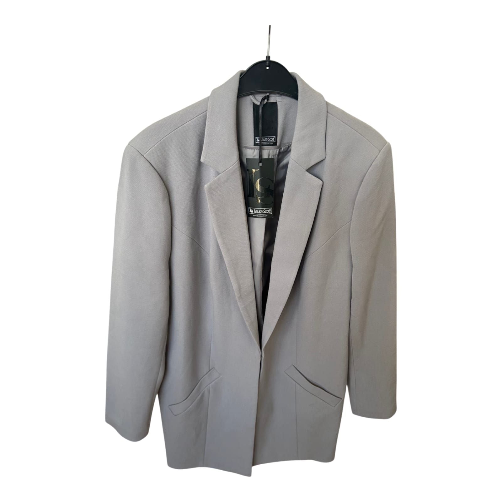 Laura Scott Damen Blazer Gr 46 Grau Neu mit Etikett Reverskragen Business Look
