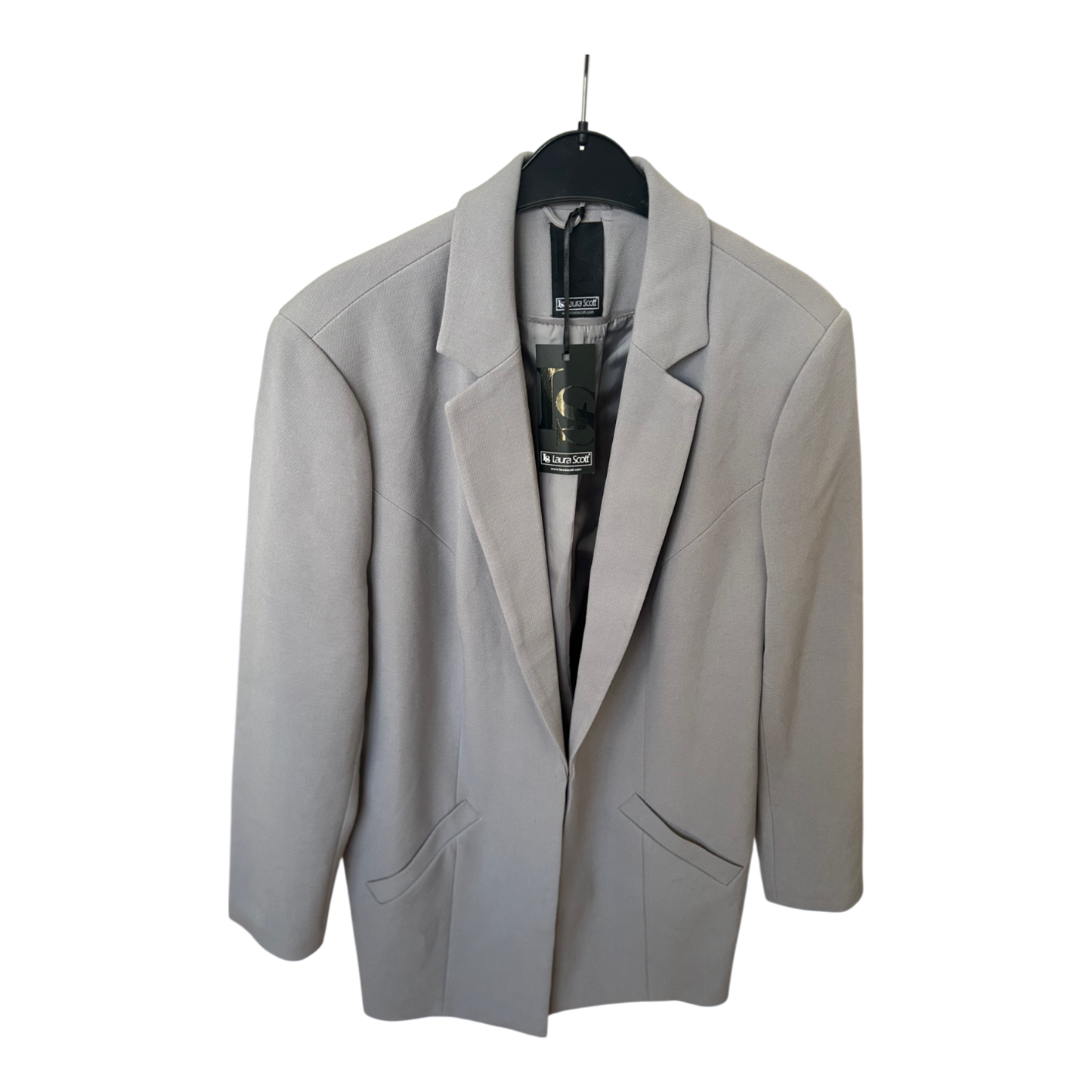 Laura Scott Damen Blazer Gr 46 Grau Neu mit Etikett Reverskragen Business Look