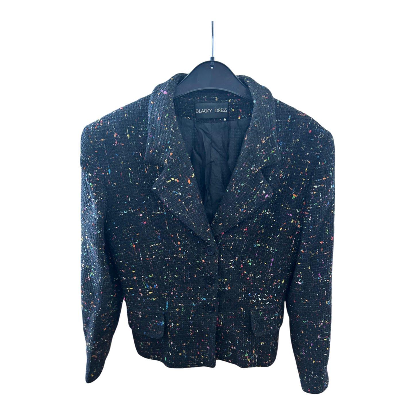 Blacky Dress Blazer Damen 40 Schwarz Bunt Klassisch Kurz Tailliert Elegant