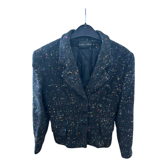 Blacky Dress Blazer Damen 40 Schwarz Bunt Klassisch Kurz Tailliert Elegant