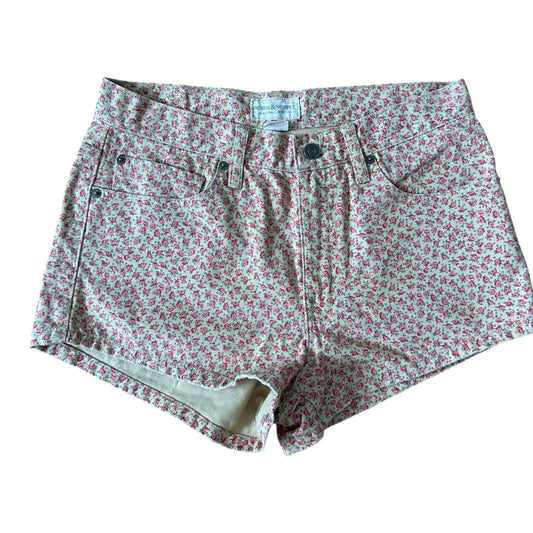 Ralph Lauren Shorts Damen Blumenmuster Rosa Baumwolle Sommer Gr W 28 M