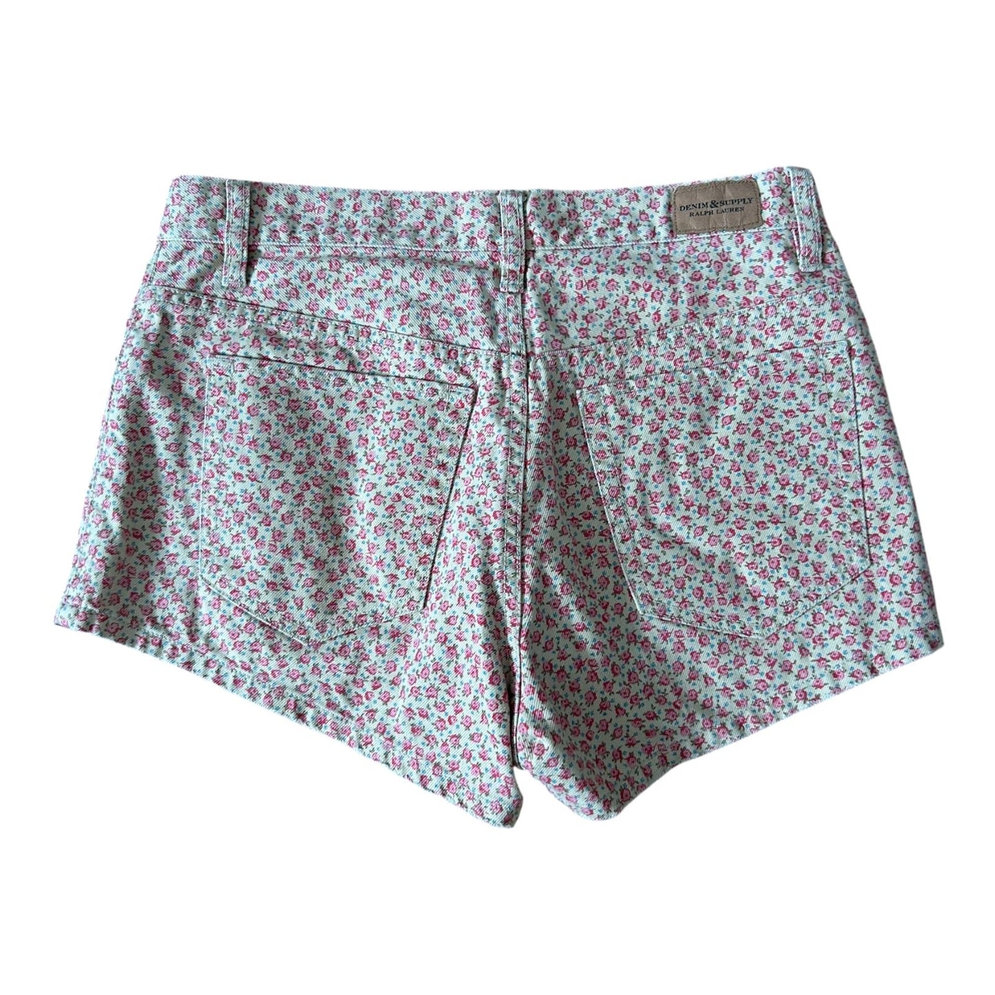 Ralph Lauren Shorts Damen Blumenmuster Rosa Baumwolle Sommer Gr W 28 M