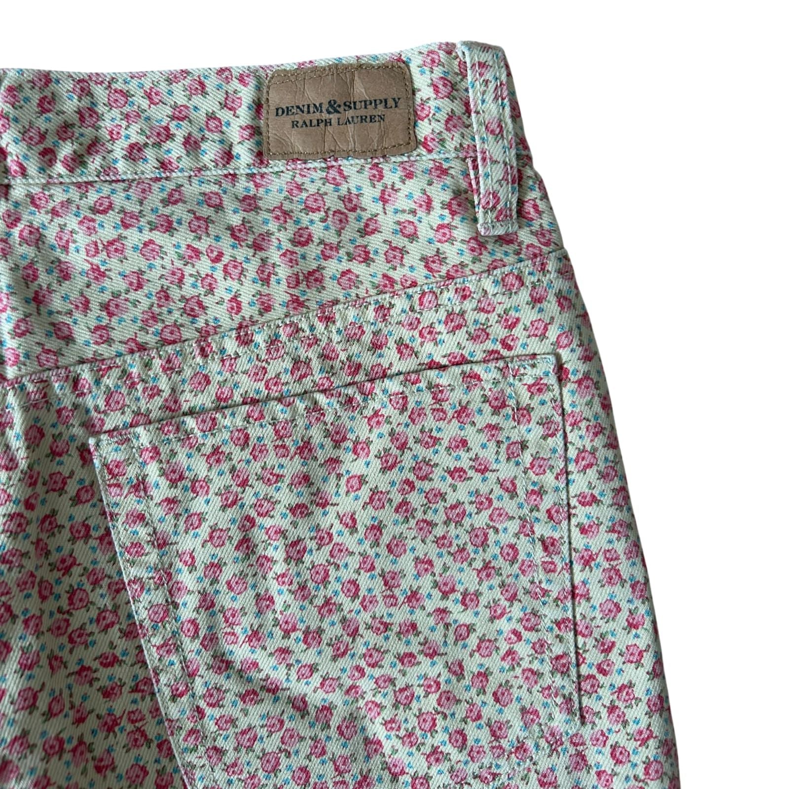 Ralph Lauren Shorts Damen Blumenmuster Rosa Baumwolle Sommer Gr W 28 M