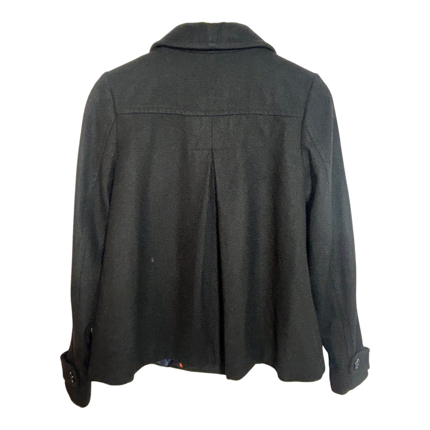 H&M Damen Wolljacke Kurzjacke Gr 36 Schwarz Zweireiher Elegant Warm Winterjacke