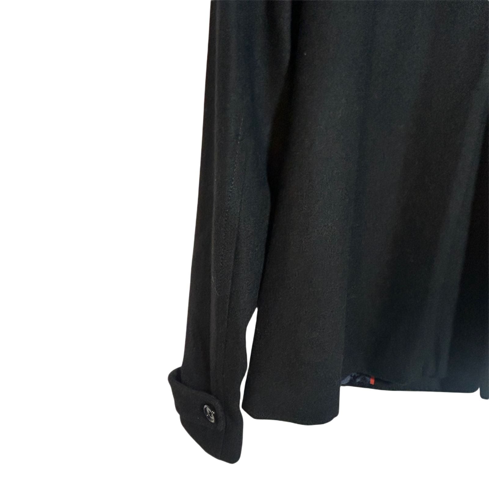 H&M Damen Wolljacke Kurzjacke Gr 36 Schwarz Zweireiher Elegant Warm Winterjacke