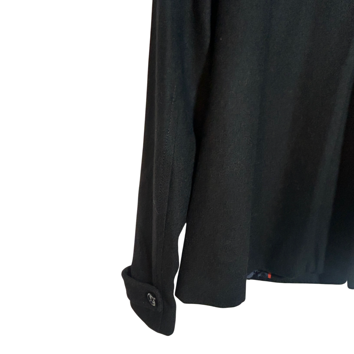 H&M Damen Wolljacke Kurzjacke Gr 36 Schwarz Zweireiher Elegant Warm Winterjacke