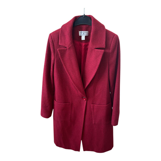 Rick Cardona Mantel Damen Gr 40 Rot Wollmix Blazermantel Elegant Herbst Winter