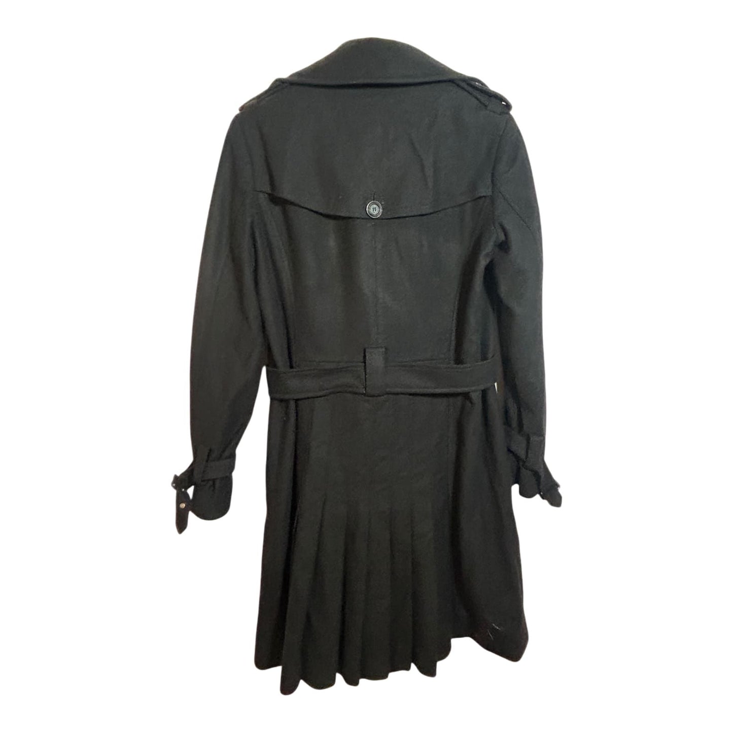 Esprit Mantel Damen Trenchcoat Schurwolle Gr 38 Schwarz Elegant Doppelreiher Gürtel