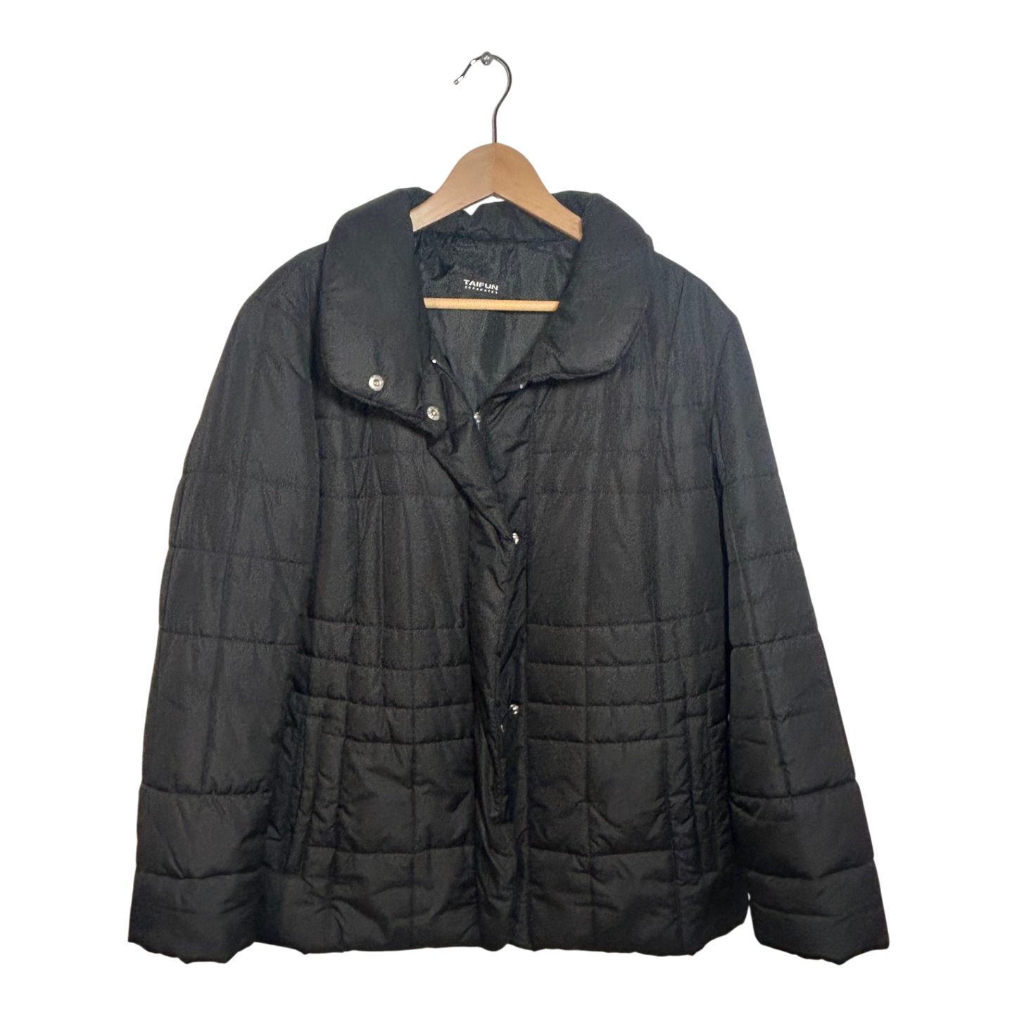 Taifun Jacke Damen Gr 46 Schwarz Steppjacke Warm Übergangsjacke Reißverschluss Neu