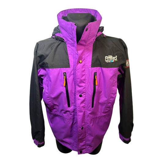 NEU AiiKo Outdoorjacke Violett 2in1 Gr M  Fleece Kapuze Nepal Unisex
