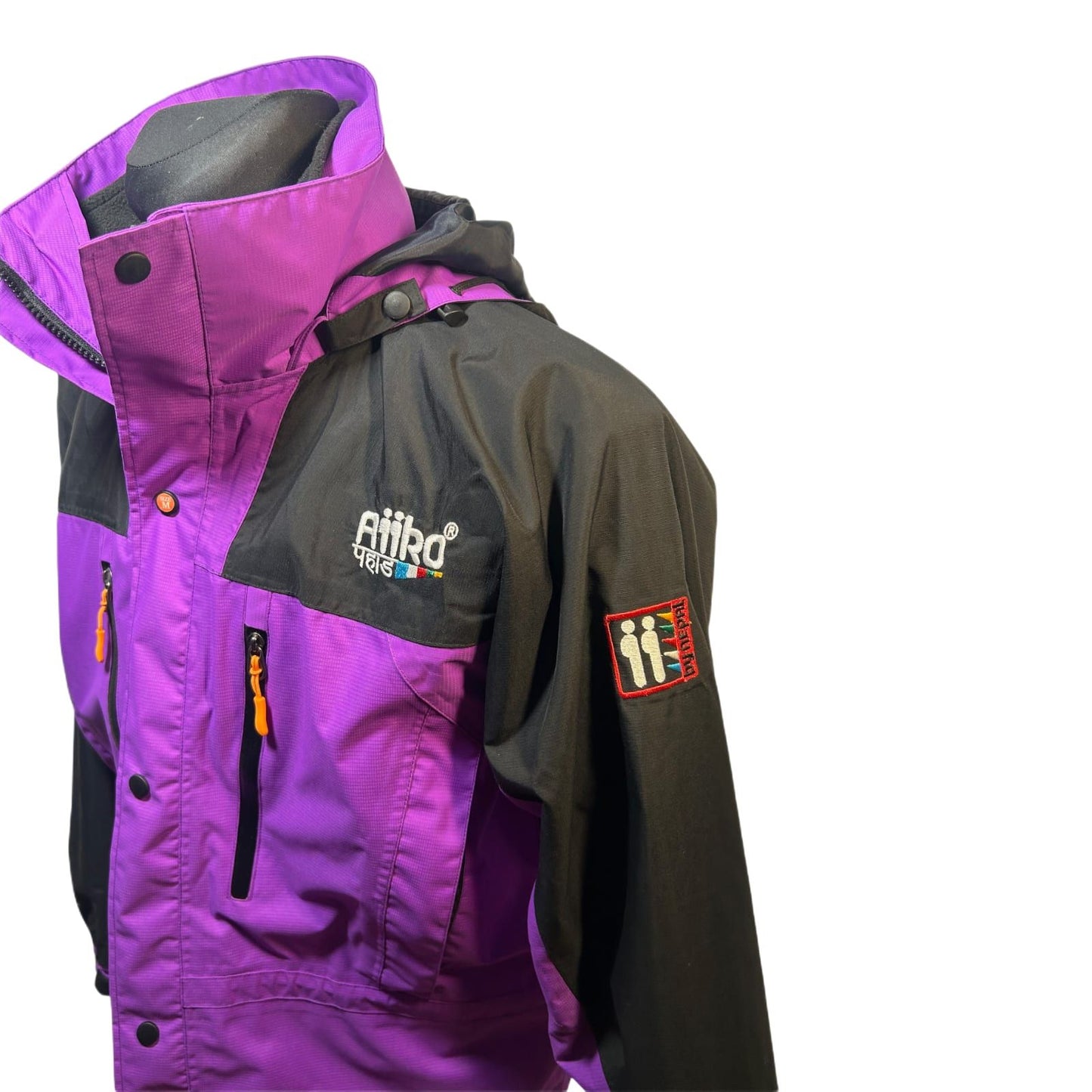 NEU AiiKo Outdoorjacke Violett 2in1 Gr M  Fleece Kapuze Nepal Unisex