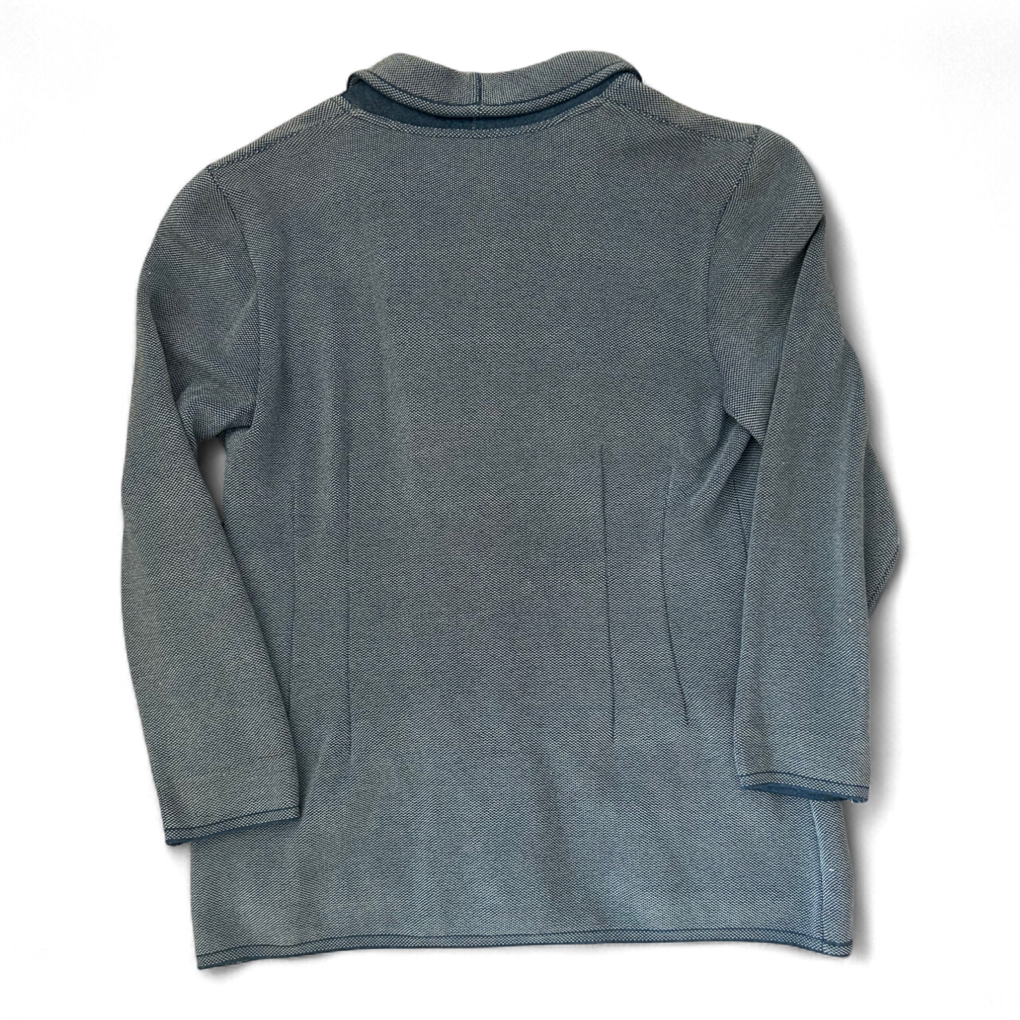 Escada Strickblazer Damen 40 Blau 70 % Schurwolle Wappen Knöpfe Elegant