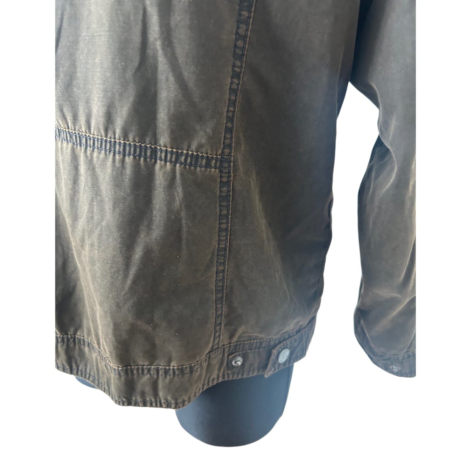 Globetrotter Jacke Herren L Braun Used Look Reißverschluss Taschen Casual
