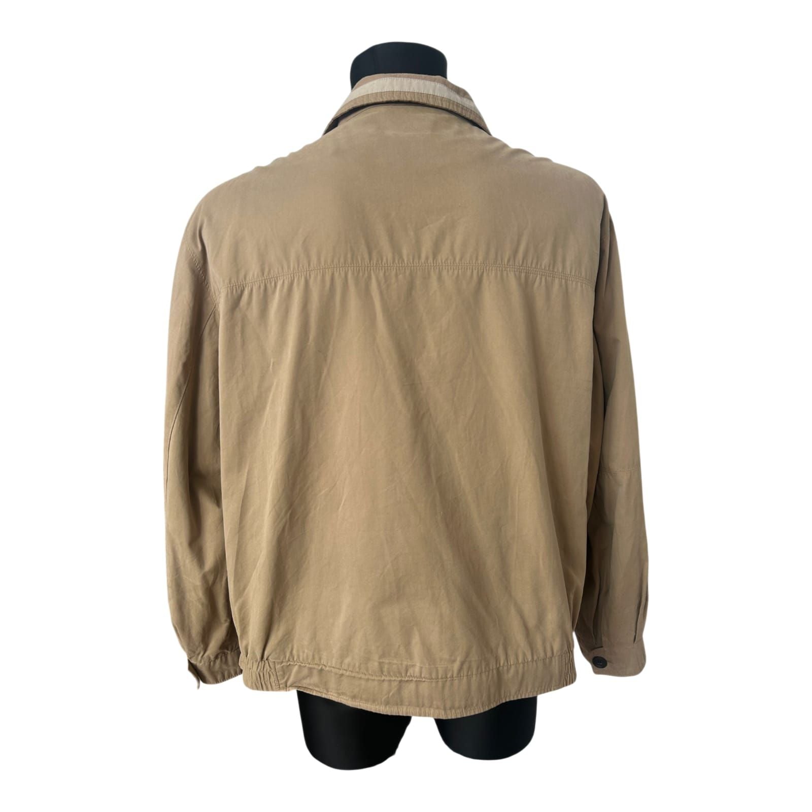 Barisal Jacke Herren Kurzgröße 28 Beige Leicht Reißverschluss Klassisch