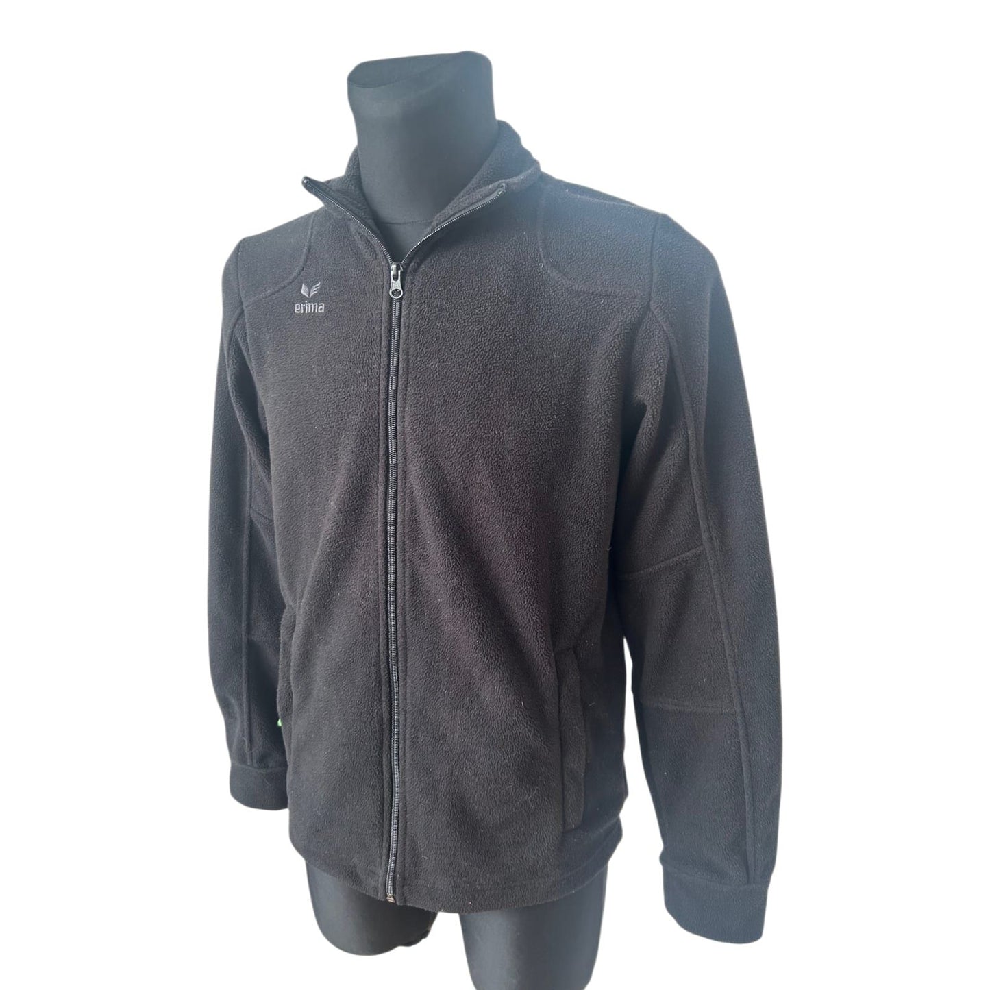 Erima Fleecejacke Herren S Schwarz Sport Outdoor Reißverschluss Warm