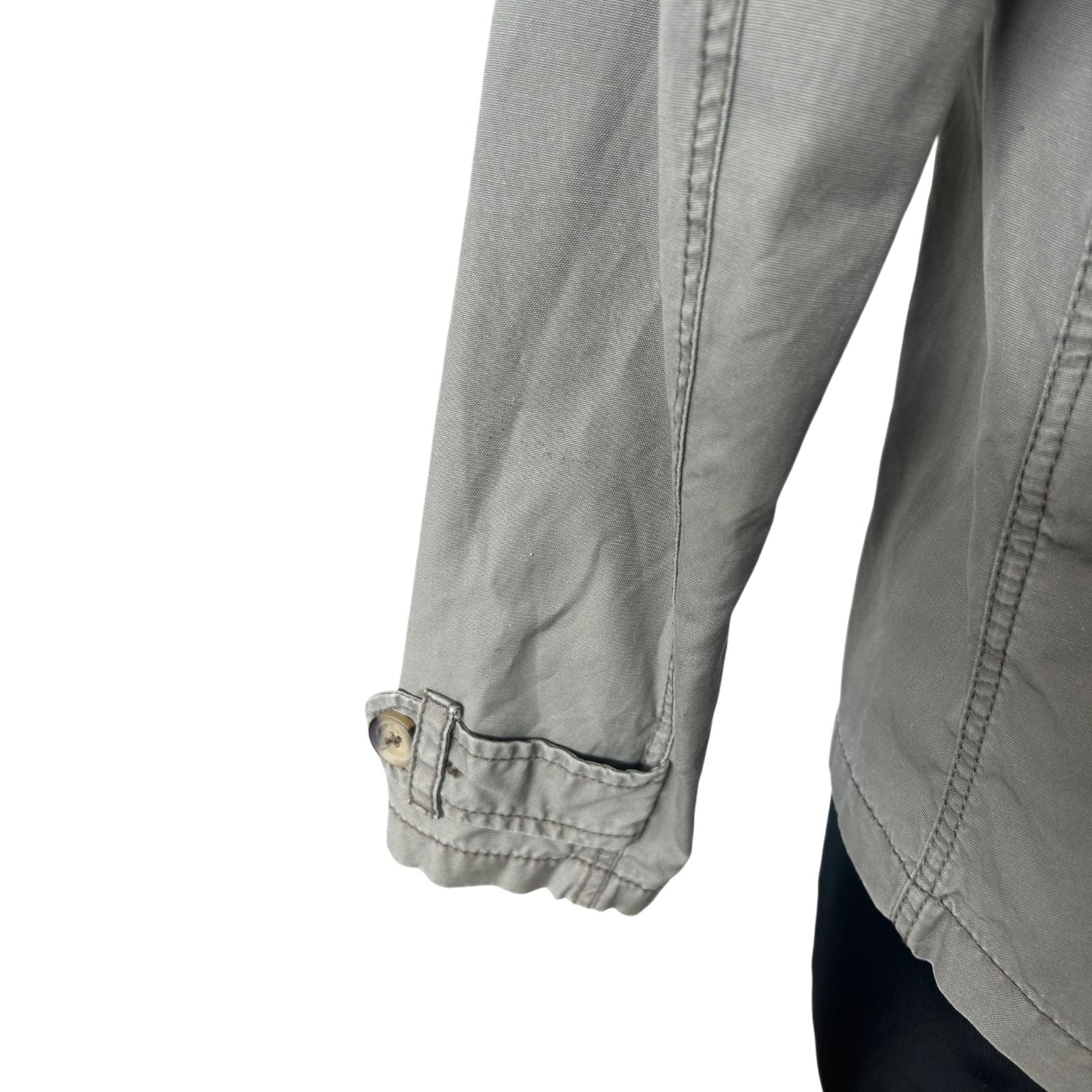 H&M LOGG Jacke Herren S Beige Khaki Doppelreihe Baumwolle Klassisch