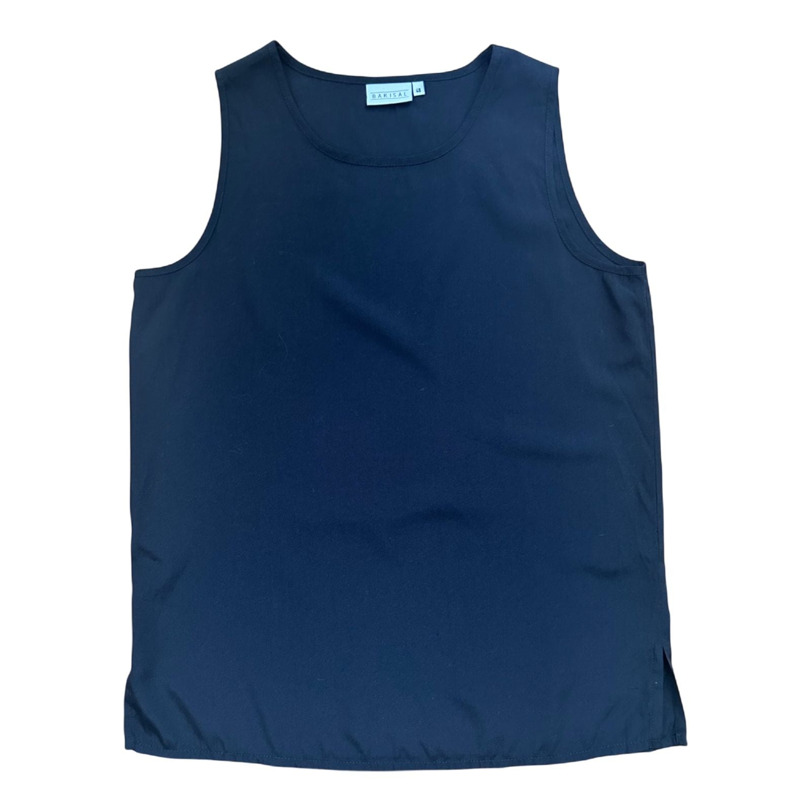 Barisal Damen Top 40 Schwarz Viskose Mix Ärmellos Elegant Basic Sommer Bluse
