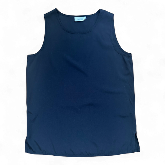 Barisal Damen Top 40 Schwarz Viskose Mix Ärmellos Elegant Basic Sommer Bluse