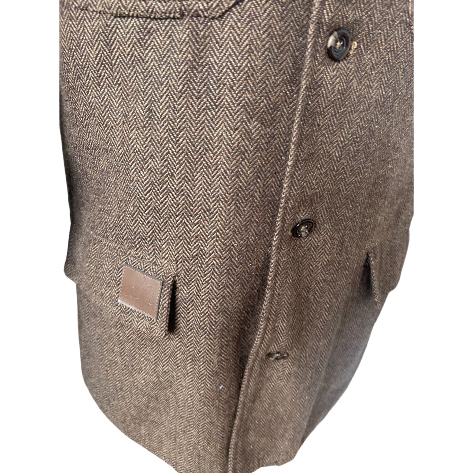 Ingvar Herren Jacke Gr L Braun Fischgraet Muster Elegant Klassisch Modern