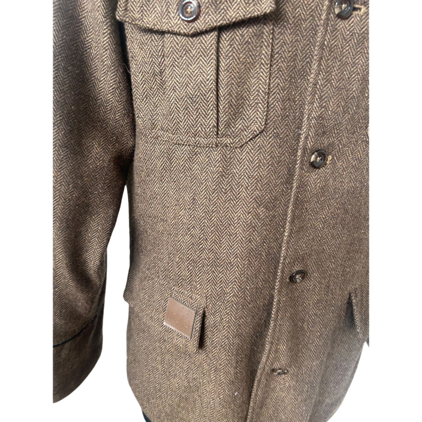 Ingvar Herren Jacke Gr L Braun Fischgraet Muster Elegant Klassisch Modern