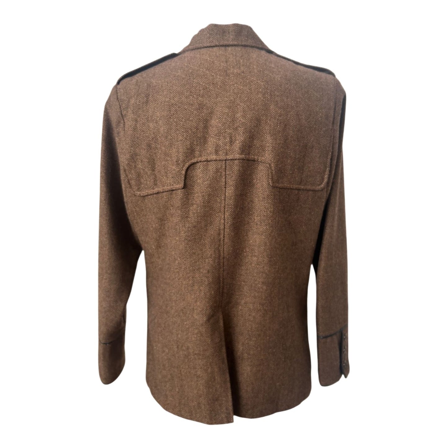 Ingvar Herren Jacke Gr L Braun Fischgraet Muster Elegant Klassisch Modern