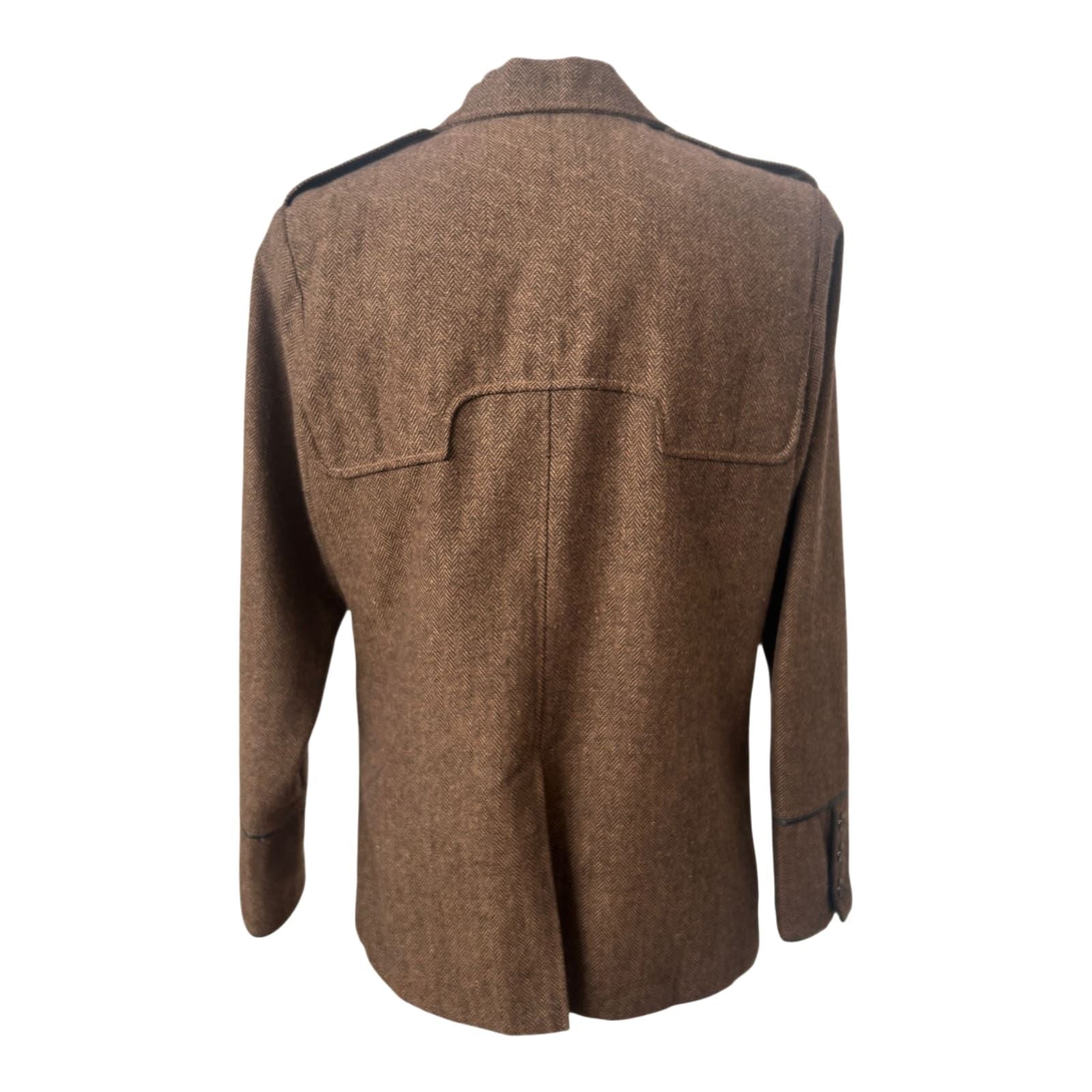 Ingvar Herren Jacke Gr L Braun Fischgraet Muster Elegant Klassisch Modern