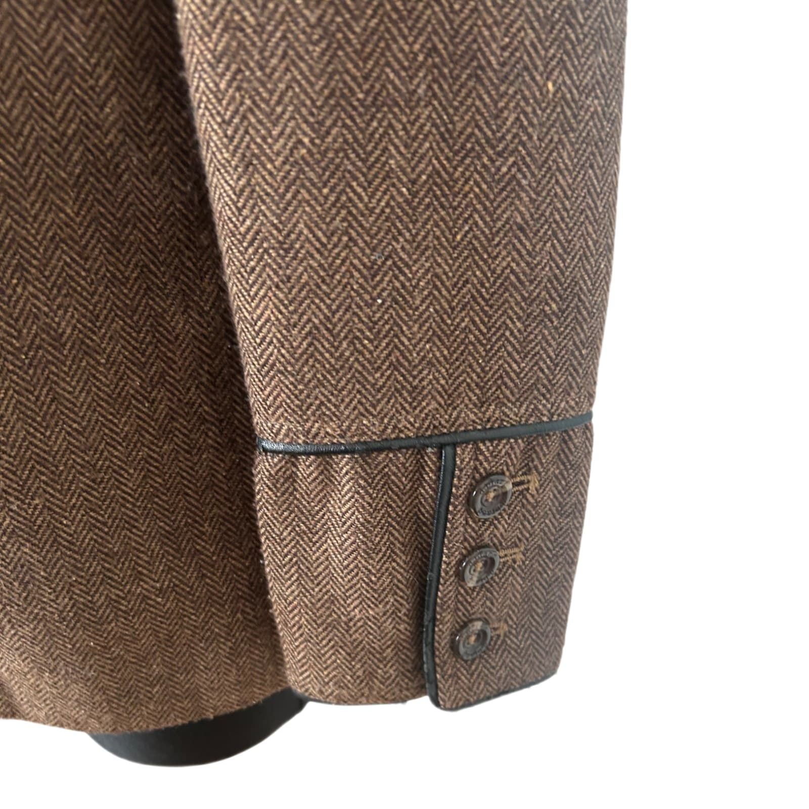 Ingvar Herren Jacke Gr L Braun Fischgraet Muster Elegant Klassisch Modern