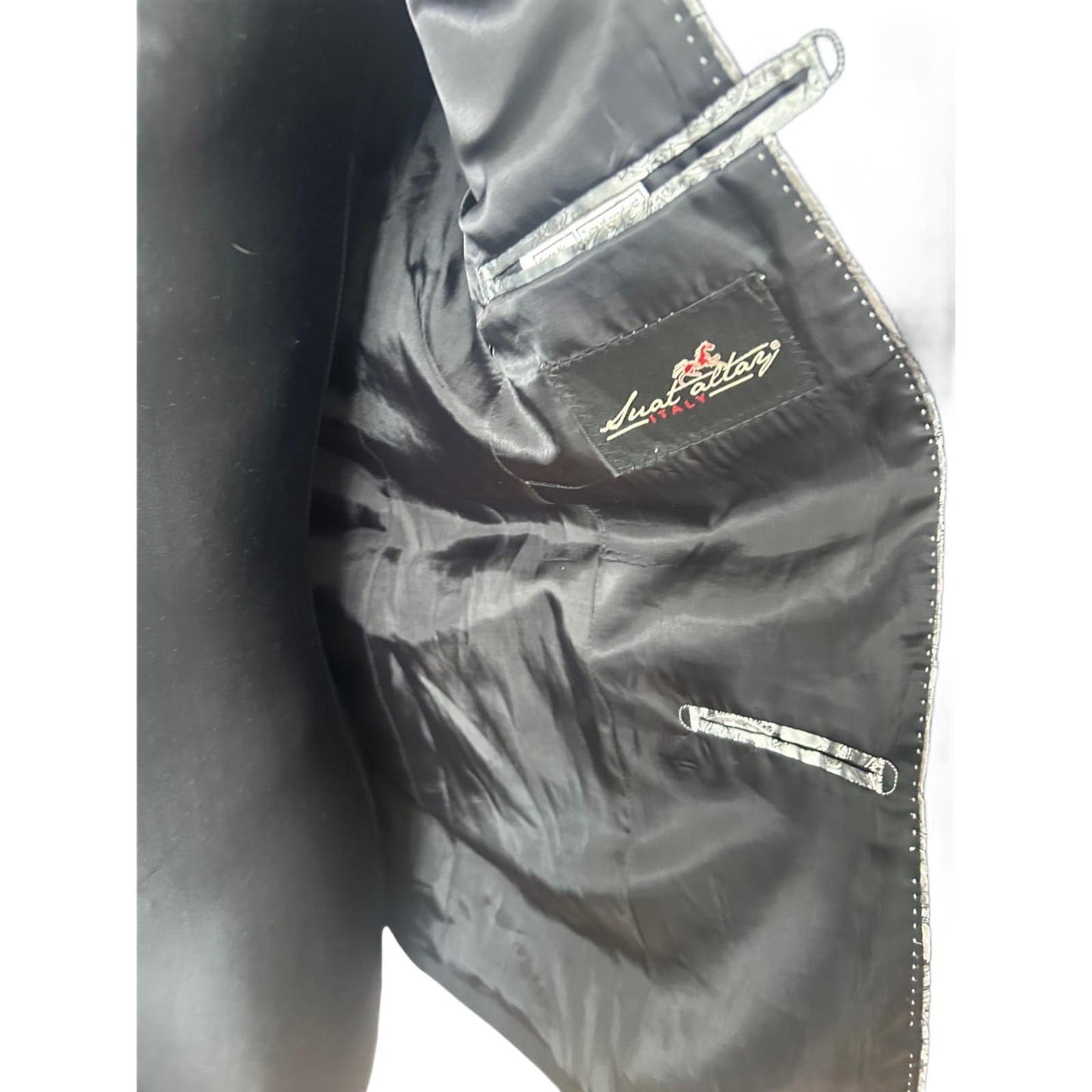 Sakko Herren Gr 50 Schwarz Blazer Elegant Italien Business Klassisch