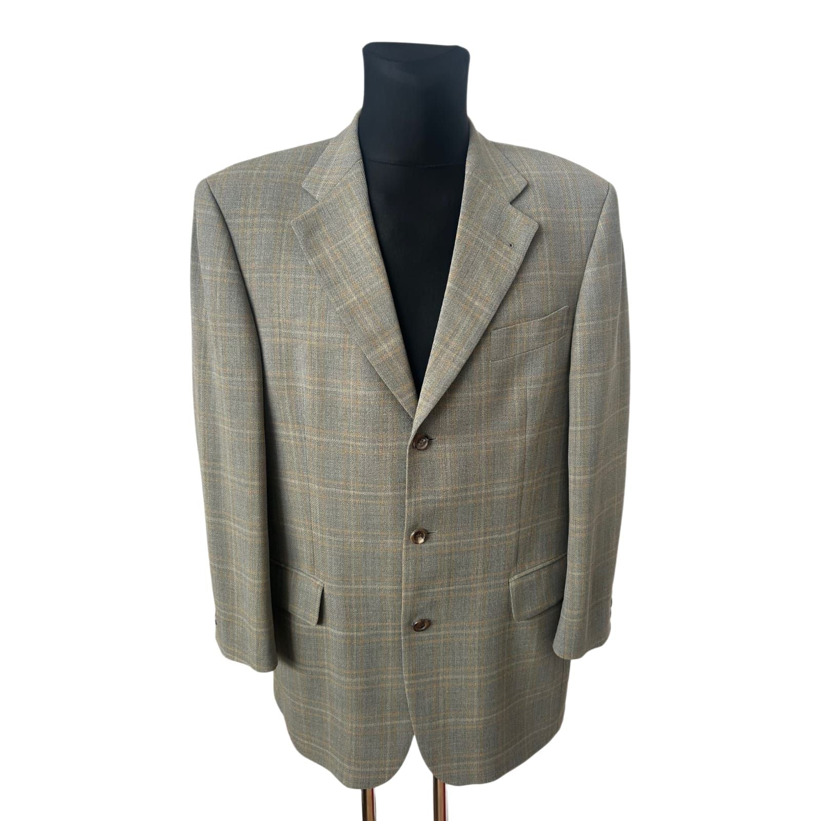 Windsor Sakko Gr 50 Ermenegildo Zegna Stoff Herrenjacke Karo Elegant