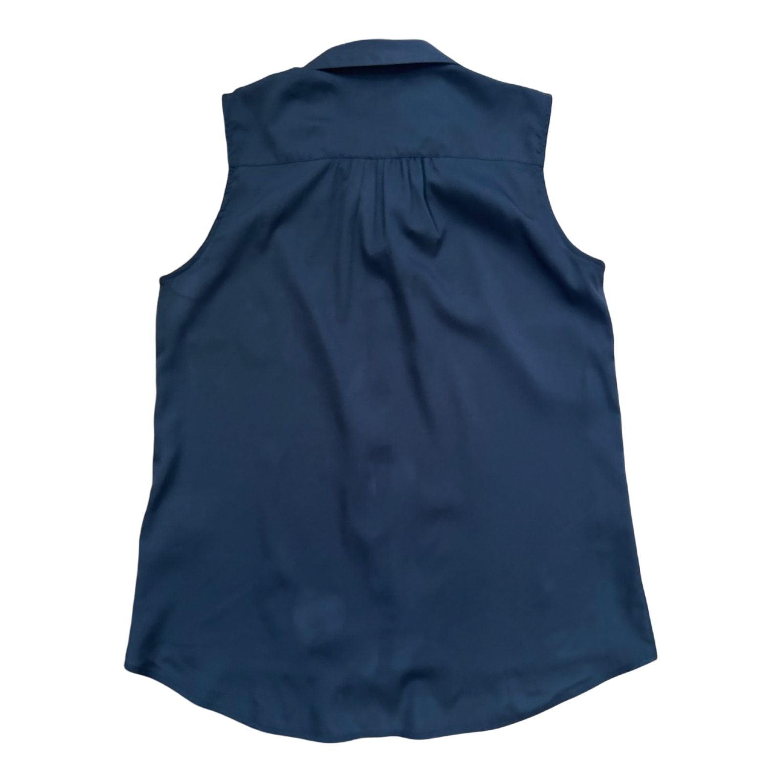 Yessica Damen Bluse Gr. 38 Schwarz Ärmellos Schmuckkragen Elegant Sommer