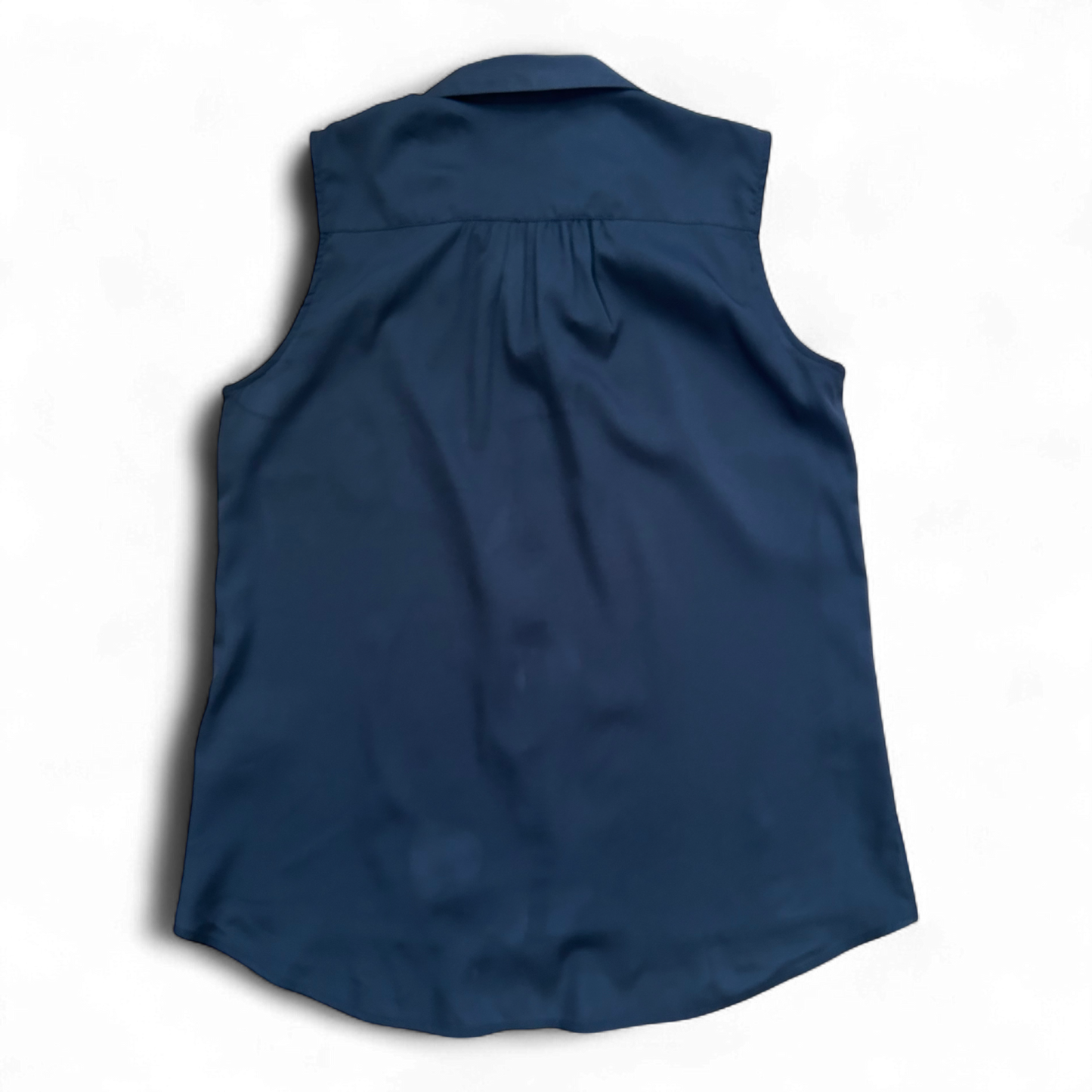 Yessica Damen Bluse Gr. 38 Schwarz Ärmellos Schmuckkragen Elegant Sommer