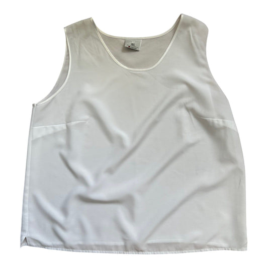 Fabiani Damen Top 50 Weiß Ärmellos Viskosemix Sommer Elegant Minimal Look