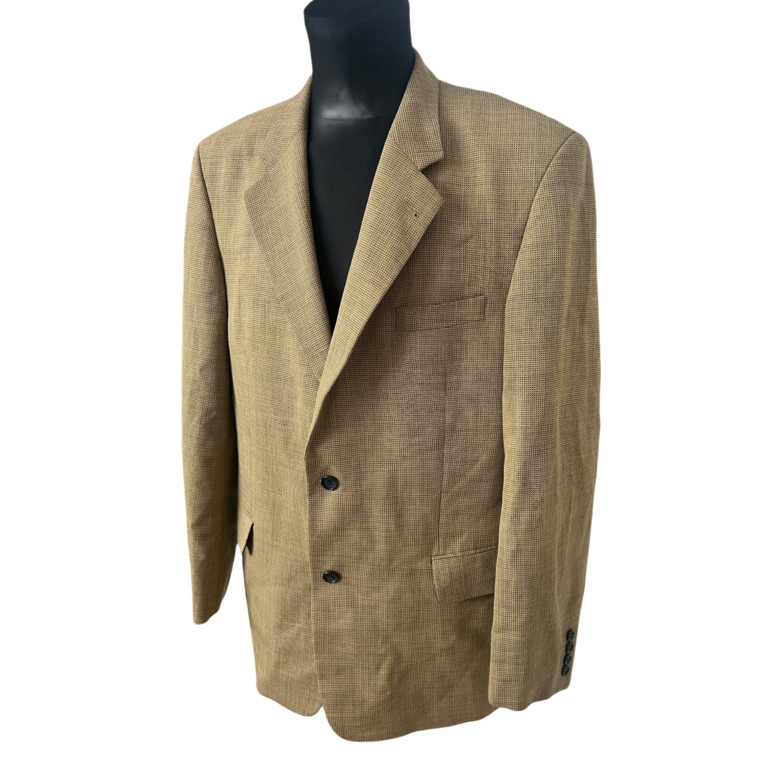 Westbury Herren Sakko Gr 54 Schurwolle Gelb Beige Vintage Klassisch